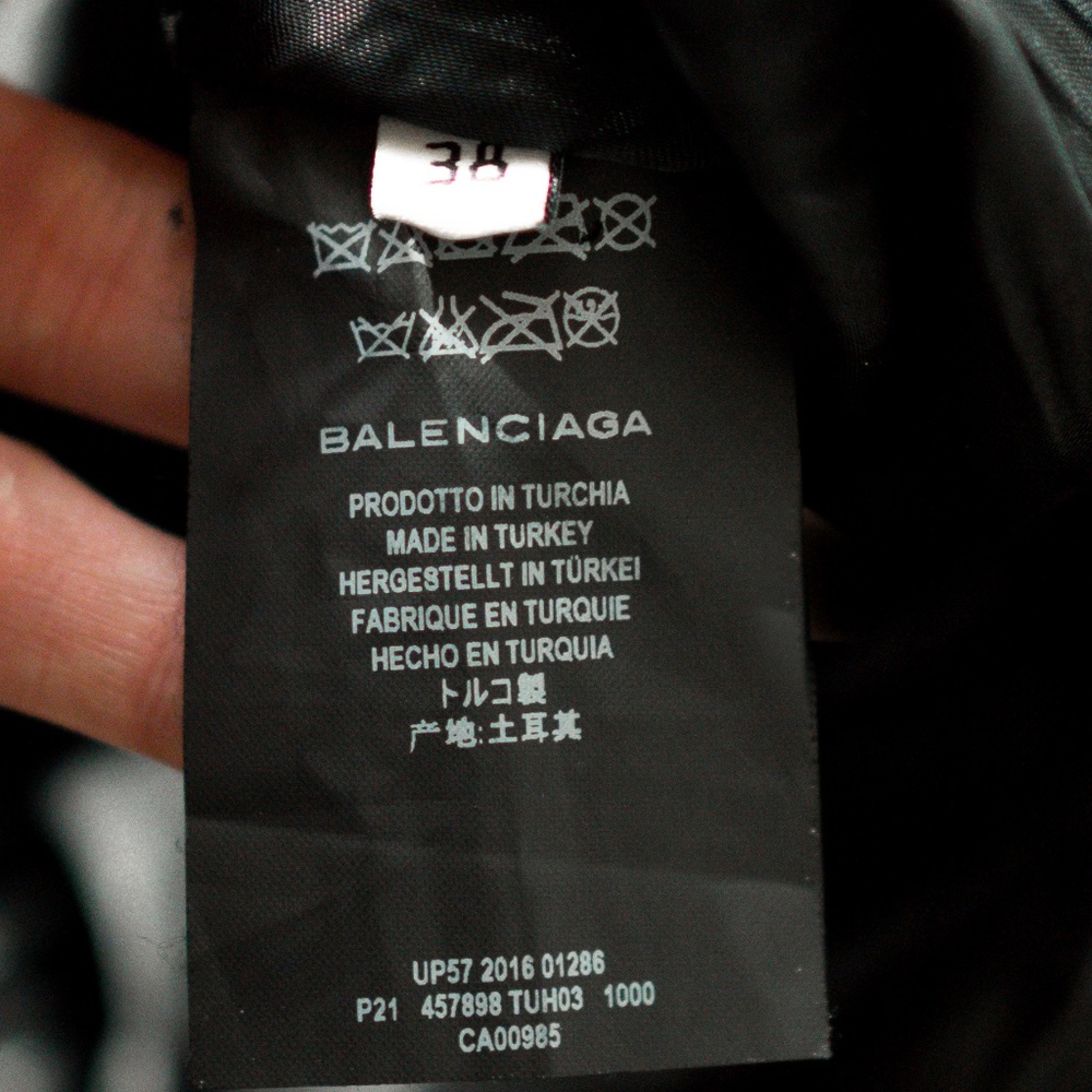 BALENCIAGA Leather Track Trouser Pant, Black, 38 FR / 6 US 100% Authentic - Picture 10 of 14